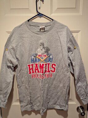 Coed Sportswear's Phillies Drop the Hamels Long Sleeve T Shirt, Size Large.